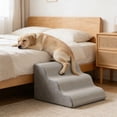 thumbnail image 6 of 3-Step Portable Pet Stairs for Bed Couch, Non-Slip Foam Pet Ladder with Machine-Washable Cover for Small Medium Senior Pets (2.78LB), 6 of 6