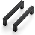 thumbnail image 1 of 30 Pack 4 Inch Kitchen Square Cabinet Handles Matte Black Cabinet Pulls Black Drawer Pulls Kitchen Cabinet Hardware Kitchen Handles for Cabinets Cupboard Handles Drawer Handles Matte Black Matte, 1 of 5
