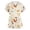 Beige, variant on Women's Scrub Tops Comfort Loose Fit V Neck Short Sleeve Cartoon Animals Printed Scrub Work Shirts