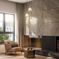 thumbnail image 5 of LNC Modern 3-Light Pendant Chandelier with White and Golds, Adjustable Hanging Fixture, 5 of 15