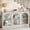 Distressed White, variant on Tribesigns Farmhouse Console Table, 63-inch 3 Tier Entryway Table with Storage, Wooden Sofa Console Behind the Couch for Hallway, Rustic Brown