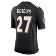 thumbnail image 3 of Men's Nike J.K. Dobbins Black Baltimore Ravens Vapor Limited Jersey, 3 of 3