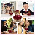thumbnail image 3 of Personalized 2025 Graduation Mocha Teddy Bear – Custom Plush with Cap & Gown – 6 inch Cute Stuffed Animal for Graduates - Best Grad Gift for College, High School & Kindergarten Achievements (Maroon), 3 of 7