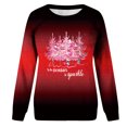 thumbnail image 1 of Mirages Chandail en Molleton pour Femmes Automne, Col Rond Mode Décontractée Manches Longues Imprimé de Noël, Haut Blouse, 1 of 3
