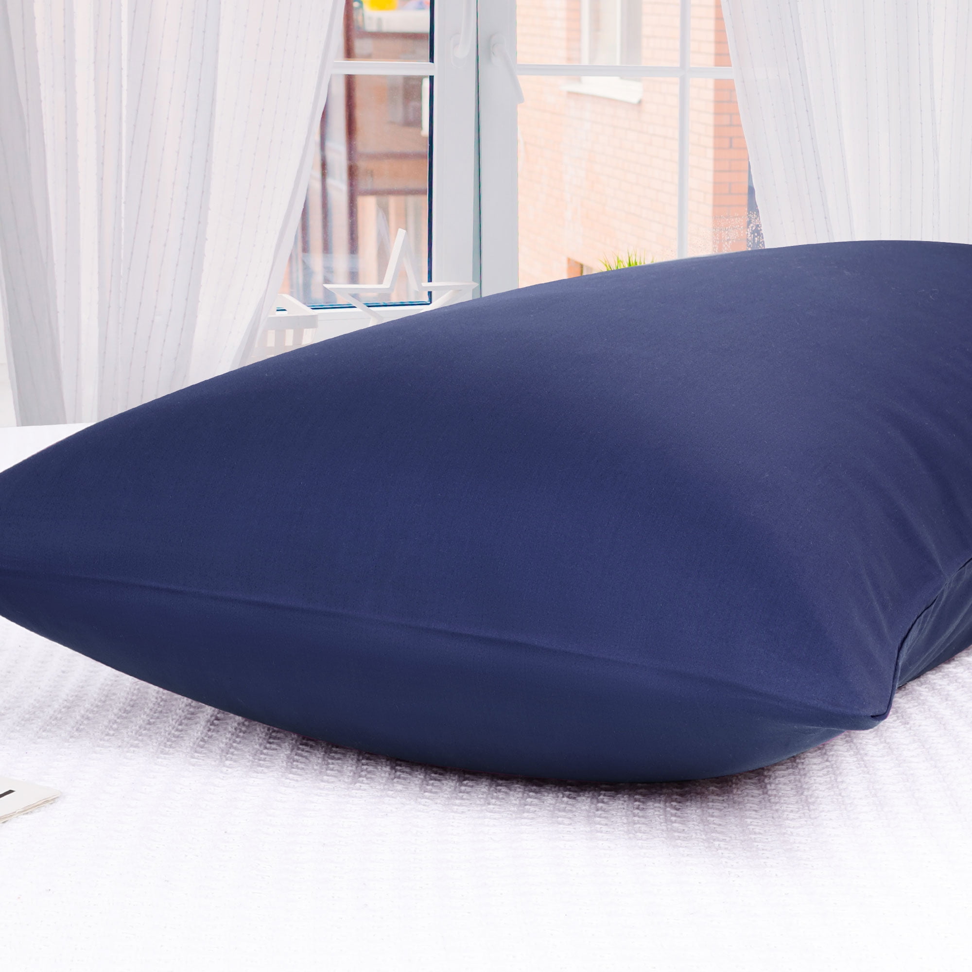 Unique Bargains Cotton Body Pillowcase Breathable Envelope Navy Blue 20"x60"