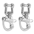 thumbnail image 2 of 2PCS Stainless Steel Swivel Eye Snap Hook - Heavy Duty Snap Clips with Quick Release, Marine Grade, Durable, Universal for Sailboat Rigging, 2 of 7
