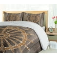 thumbnail image 4 of Ambesonne Wooden Duvet Cover Set, Nautical Ship Sea Wheel, 2-Calking, Umber Brown, 4 of 6