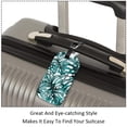 thumbnail image 3 of Square 2Pack PU Leather Leaves Cruise Luggage Tag with Privacy Cover and Name ID Tag for Travel Handbags Backpacks Luggage Tags, 3 of 6