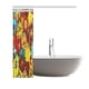 thumbnail image 2 of ABPHQTO Cortina de ducha de tela impermeable para baño con diseño de flores de dalia 160x180 cm, 2 of 2