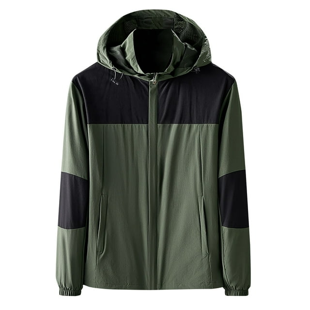 WREESH Manteau Décontracté Chaud pour Homme à Capuche Amovible avec Fermeture Éclair Portable