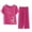 E091-Purple, variant on Ailaofu Women's Summer Printed Short Sleeve Crew Neck Top Pants Two Piece Set Thin Casual Elastic Waist Pants Outdoor Home Wear