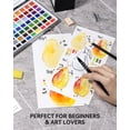 thumbnail image 4 of Lightwish Watercolor Paint Set 128 Colors, Portable Water Colors Paint Set Includes  Watercolor Paper, Brushes, Pencils, Eraser, Sponge for Adults, Beginners, 4 of 8