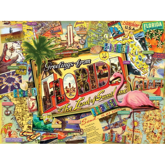 SUNSOUT INC - Florida - 1000 pc Jigsaw Puzzle by Artist: Kate Ward Thacker - Finished Size 20" x 27" - MPN# 70021