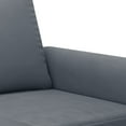thumbnail image 3 of vidaXL 2 Piece Sofa Set with Cushions Dark Grey Velvet, 3 of 4