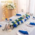 thumbnail image 4 of Nuptio Floral Centerpieces for Tables Royal Blue White Artificial Flower Arrangement Set of 10 for Wedding Dining Table Decor, 4 of 7