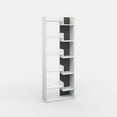 thumbnail image 5 of Ada Home Decor 5 Shelf Bookcase Multiple Tier Open Shelf Modern Book Shelves, White/Black, 5 of 7