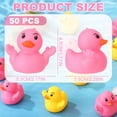 thumbnail image 2 of sixwipe 50 Pack Rubber Ducks for Jeeps, Yellow Pink Mini Ducks in Bulk, Small Funny Rubber Ducks Baby Bath Toys, Kids  Summer Beach Pool Toys Birthday Party Favors, 2 of 8