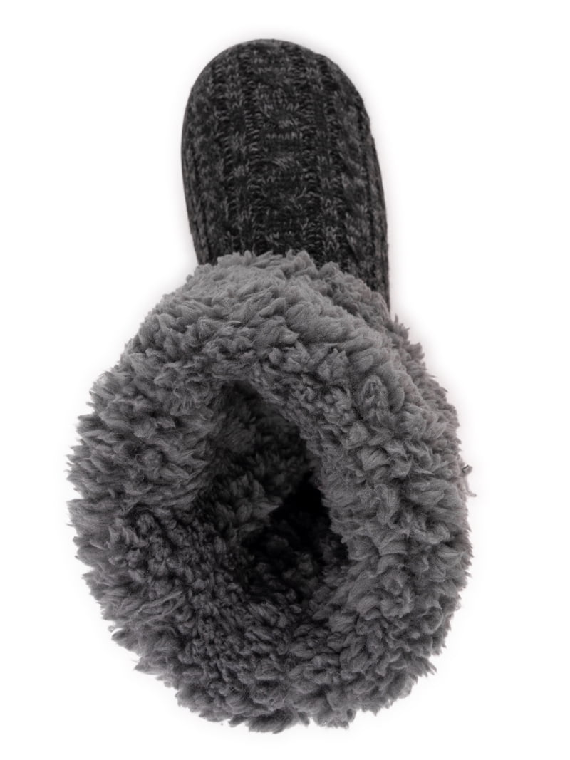 Muk Luks Women's Tall Knit Foldover Slipper Boot - Walmart.com