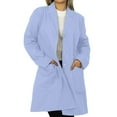 thumbnail image 4 of Panda Uniform by HeedFit 36" Notch Collar Women’s Lab Coat – 2XL Sky Blue, 4 of 7