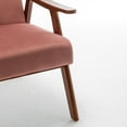 thumbnail image 5 of Rose Velvet Accent Chair, Mid-century Modern Flair, Solid Wood Frame, Extra Seating For Compact Living Areas Chair With Upholstery, Petite Spaces, 5 of 5