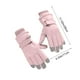 thumbnail image 3 of Guantes de ciclismo con pantalla táctil | Guantes de cinco dedos impermeables, resistentes al viento y cálidos con forro polar | Agarre antideslizante con correa ajustable en la muñeca | Deportes de, 3 of 6