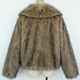 thumbnail image 5 of Gamivast Women's Cropped Faux Fur Coat Casual Open Front Lapel V Neck Fuzzy Jackets Winter Warm Long Sleeve Outerwear Trendy Clothes for Cold Weather, 5 of 5