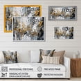 thumbnail image 4 of Designart "Black And White Delicate Brushstrokes I" Abstract Marble Wall Art Print, 4 of 5