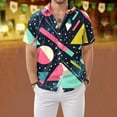 thumbnail image 2 of 80s Shirts for Men Funny Vintage 90s Outfit for Men Hawaiian Shirts Button-Up 90s Party Beach Shirt Mens 80s Clothing Bowling Shirt Graphic, 2 of 4