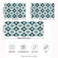 thumbnail image 2 of Yayeee Pillowcase King Size Set of 2 Satin Wrinkle Resistant Envelope Pillow Case, Blue Mosaic Pattern, 2 of 8