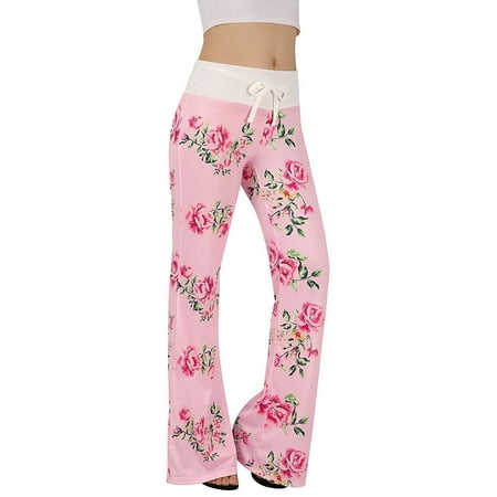 HDE Womens Pajama Pants Wide Leg Sleepwear Casual Loose Lounge PJ Bottoms Walmart