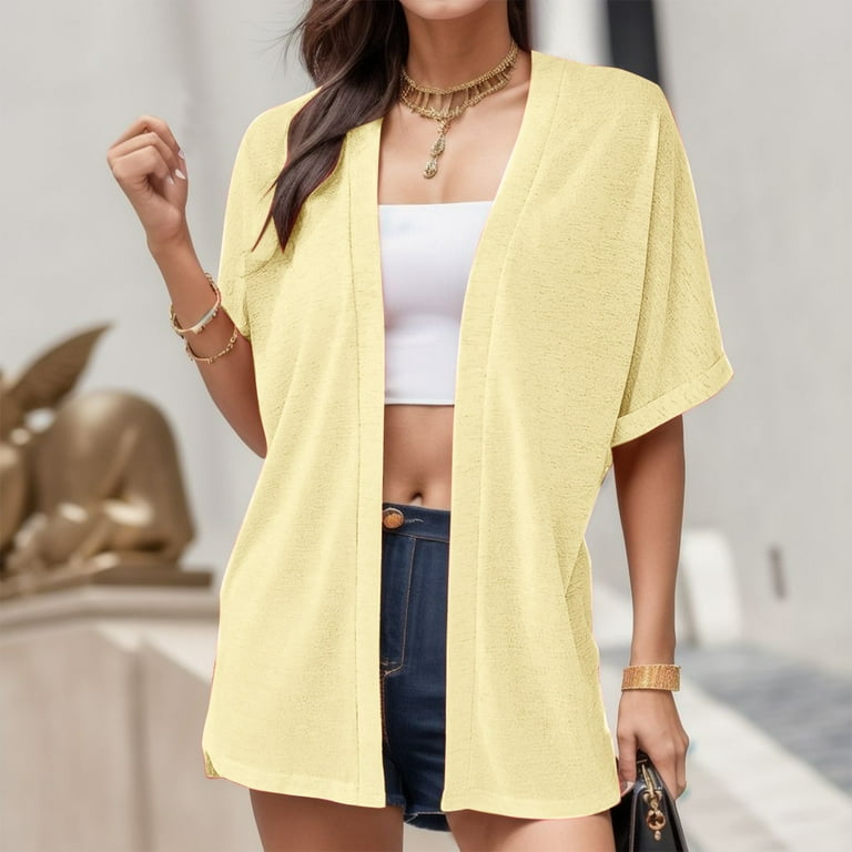 Shrug Cardigan Women S Open Front Lightweight Cardigan Chiffon Open Front Sheer Short Sleeve Bolero Chiffon Shrugs For Evening Dresses Gold Shrugs For