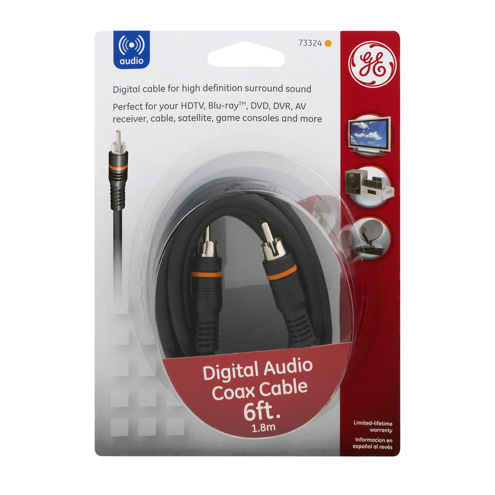 GE Digital Audio Coax Cable - 6 FT, 1.0 CT - image 5 of 5