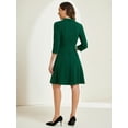 thumbnail image 3 of DARING DIVA Notched Lapel Half Sleeve Blazer Dress XS Dark Green, 3 of 6