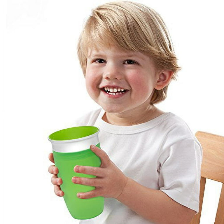  Munchkin® Miracle® 360 - Vaso para niños pequeños, 10 onzas,  verde/azul, 2 unidades : Bebés