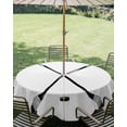 thumbnail image 3 of Outdoor Tablecloth with Umbrella Hole Zipper Ice Hockey Round Tablecloth 54" Waterproof Outside Table Cloth Modern Minimalist Ball Sports Game Art Patio Table Cover Tablecloths for Picnic Party, 3 of 8