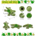 thumbnail image 3 of DolliBu Soft Green Alligator Stuffed Animal with Green Plush Shamrock, Cute Green Shamrock Plush, St Patricks Day Stuffed Animal Alligator, Good Luck St Patricks Day Toys for Kids, Baby - 12 Inches, 3 of 7