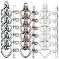 thumbnail image 1 of 60 Ensembles de Fermoirs à Bascule en Forme de Cœur Fermoirs en Alliage DIY pour Bijoux, 1 of 8
