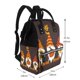 thumbnail image 2 of Disketp Fall Gnomes Mochila de Pañales de Gran Capacidad con Múltiples Bolsillos, Mochila de Viaje Multifuncional para Bebé, Unisex, Moderna y Resistente, 2 of 6