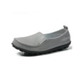 thumbnail image 3 of GENILU Women's Slip on Leather Loafers Comfortable Driving Casual Flat Shoes Silver Size 4-13, 3 of 6