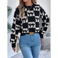thumbnail image 6 of Women'S Round Neck Long Sleeve Sweater Loose Knitted Autumn and Winter Trend Fashion Casual Pullover Tops, 6 of 9