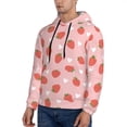 thumbnail image 3 of Kdxio Strawberry Print Mens Casual Hooded Collar Drawstring Hoodies Pullover Sweatshirts Casual Long Sleeve Shirts-Medium, 3 of 7