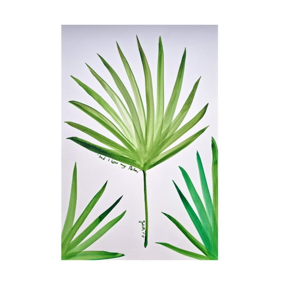 Trademark Fine Art Julija Belickien? And I love mu Palms Canvas Wall Art
