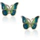 thumbnail image 1 of Hypoallergenic Enamel Blue Monarch Butterfly Stud Earrings Tiny Cute Crystal Insect Stud Earrings For Women Girls Free Shipping------Product code 6511, 1 of 4