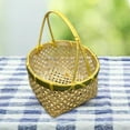 thumbnail image 3 of Cesta de frutas tejida a mano, cesta para guardar frutas y aperitivos, ideal para cocina, hogar y cafetería. Mango amarillo, 3 of 5
