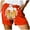 Orange, variant on TSADFHJI Pleated Skirts for Women Short Women's Oktoberfest Pattern Shorts Casual Comfort Fit Elastic Waistband Summer Festival Fashion L White