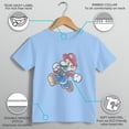 thumbnail image 3 of Toddler's Nintendo Colored in Mario Graphic Tee Light Blue 5T, 3 of 8