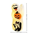 thumbnail image 3 of LOWLHOME Halloween Blow Mold Ghost with Black Cat, Halloween Glowing Spooky Decor Cute LED Lamp, Ghost Pumpkin Night Light, Shelf Battery Operated Table Ornament, 11.8", 3 of 5