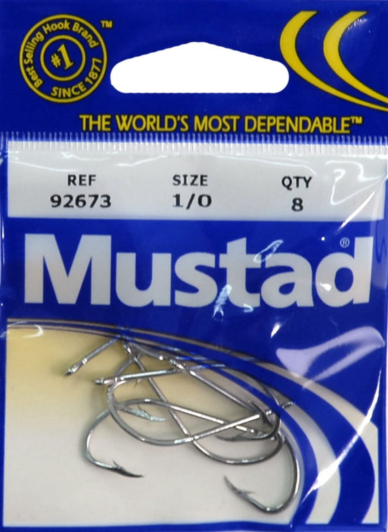 (4 pack) Mustad Baitholder Hook (Nickel) - 1/0 8pc