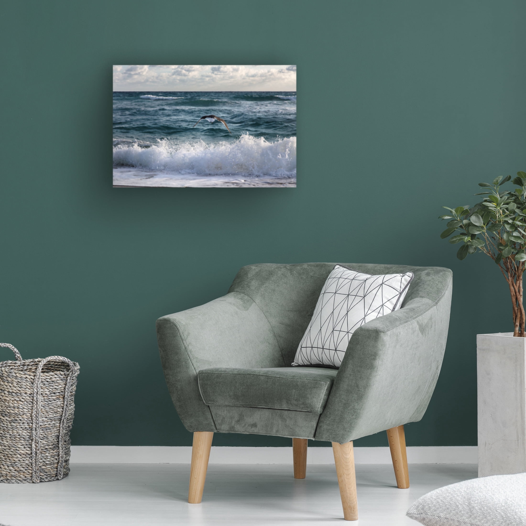 Canvas Wall Art - Celebrate Life Gallery 'Sailing over the Crashing Waves' Wall Art for Living Room, Bedroom, or Office Décor by Trademark Fine Art - 32 x 22 Inches