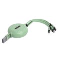 thumbnail image 5 of Cable de carga tipo extensión 3 en 1 de 1,1 M Cable de carga USB de línea de datos multifunción (verde), 5 of 5